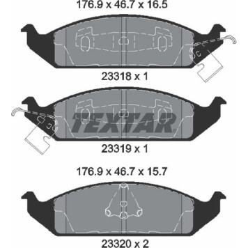 Textar 2331801 Bremsbelagsatz, Scheibenbremse Q+
