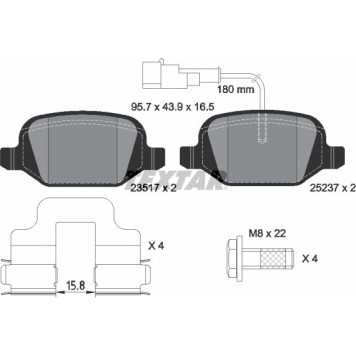 Textar 2351705 Bremsbelagsatz, Scheibenbremse Q+