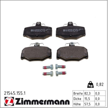 Zimmermann 21545.155.1 Bremsbelagsatz, Scheibenbremse Zimmermann 21545.155.1 Bremsbelagsatz, Scheibenbremse