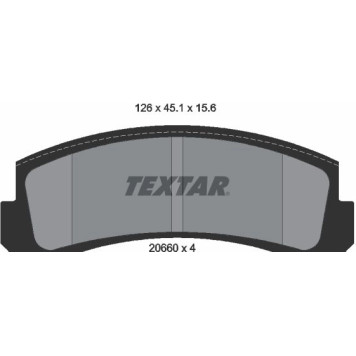 Textar 2066001 Bremsbelagsatz, Scheibenbremse Textar 2066001 Bremsbelagsatz, Scheibenbremse