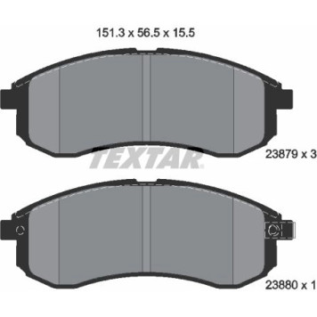 Textar 2387902 Bremsbelagsatz, Scheibenbremse