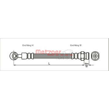 Metzger 4110405 Bremsschlauch Metzger 4110405 Bremsschlauch
