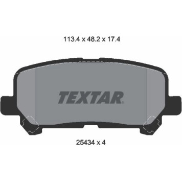 Textar 2543403 Bremsbelagsatz, Scheibenbremse