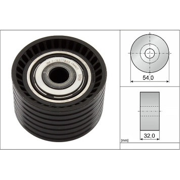 INA 532 0774 10 Umlenkrolle/Führungsrolle, Zahnriemen
