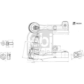 FEBI BILSTEIN 186264 Spurstangenkopf FEBI BILSTEIN 186264 Spurstangenkopf