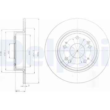 Delphi BG4249 Bremsscheibe