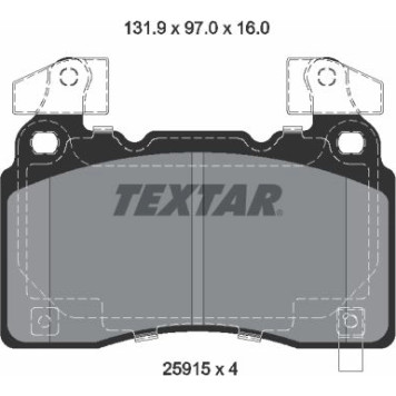 Textar 2591503 Bremsbelagsatz, Scheibenbremse Q+ Textar 2591503 Bremsbelagsatz, Scheibenbremse Q+