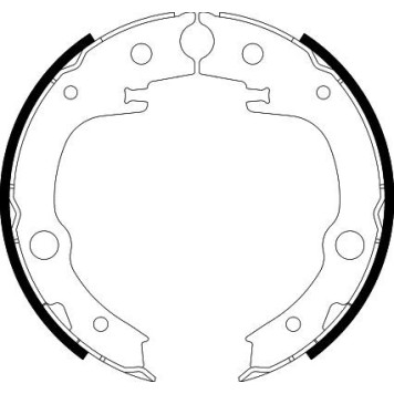 Hella 8DA 355 050-651 Bremsbackensatz, Feststellbremse