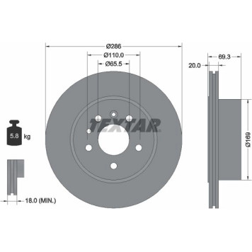 Textar 92144900 Bremsscheibe