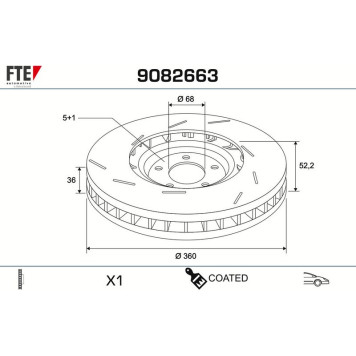 FTE 9082663 Bremsscheibe COATED RANGE FTE 9082663 Bremsscheibe COATED RANGE
