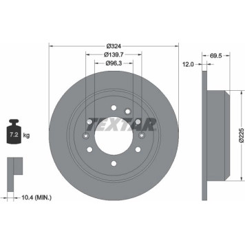 Textar 92161800 Bremsscheibe