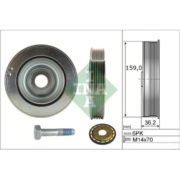 INA 544 0173 21 Riemenscheibensatz, Kurbelwelle INA 544 0173 21 Riemenscheibensatz, Kurbelwelle