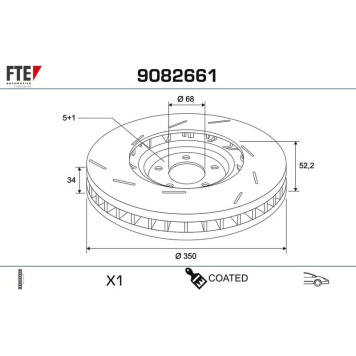 FTE 9082661 Bremsscheibe COATED RANGE FTE 9082661 Bremsscheibe COATED RANGE