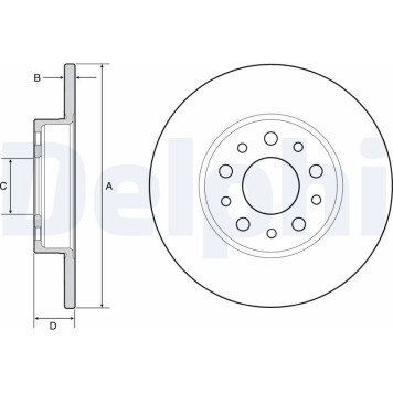 Delphi BG4655C Bremsscheibe Delphi BG4655C Bremsscheibe