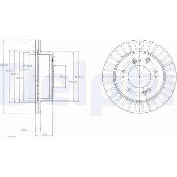 Delphi BG4331 Bremsscheibe