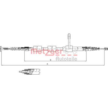 Metzger 251.33 Seilzug, Feststellbremse