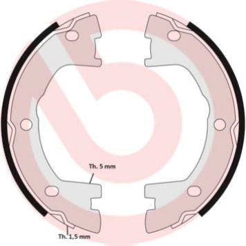 Brembo S A6 506 Bremsbackensatz, Feststellbremse ESSENTIAL LINE