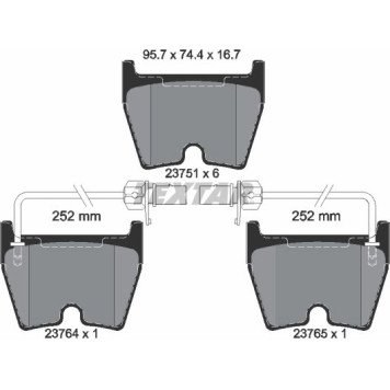 Textar 2375101 Bremsbelagsatz, Scheibenbremse Q+