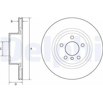 Delphi BG4644C Bremsscheibe