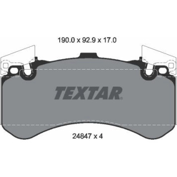 Textar 2484701 Bremsbelagsatz, Scheibenbremse Textar 2484701 Bremsbelagsatz, Scheibenbremse