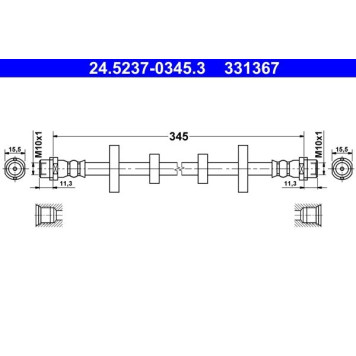 ATE 24.5237-0345.3 Bremsschlauch ATE 24.5237-0345.3 Bremsschlauch