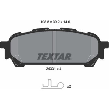Textar 2433101 Bremsbelagsatz, Scheibenbremse Textar 2433101 Bremsbelagsatz, Scheibenbremse