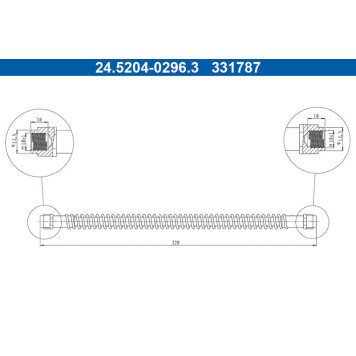 ATE 24.5204-0296.3 Bremsschlauch ATE 24.5204-0296.3 Bremsschlauch