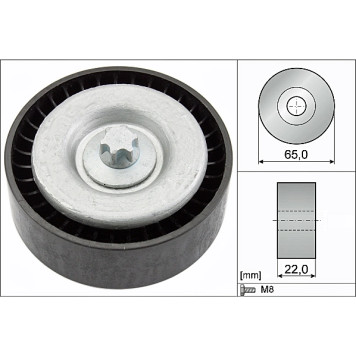 INA 532 0667 10 Umlenkrolle/Führungsrolle, Keilrippenriemen
