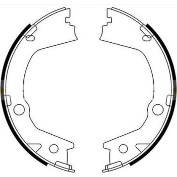 Hella 8DA 355 051-281 Bremsbackensatz, Feststellbremse Hella 8DA 355 051-281 Bremsbackensatz, Feststellbremse