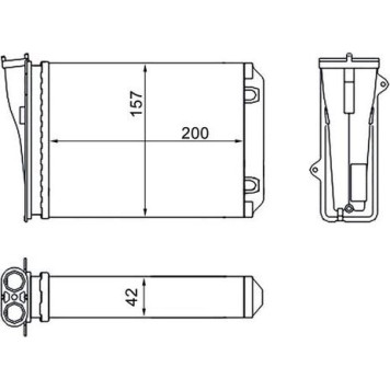 Mahle AH 274 000S Wärmetauscher, Innenraumheizung BEHR Mahle AH 274 000S Wärmetauscher, Innenraumheizung BEHR