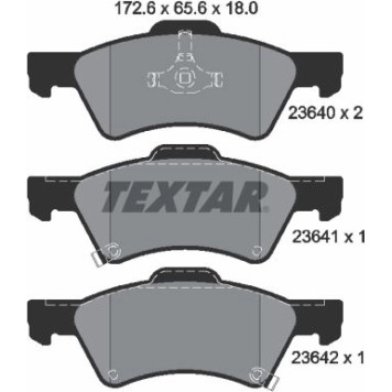 Textar 2364001 Bremsbelagsatz, Scheibenbremse Textar 2364001 Bremsbelagsatz, Scheibenbremse