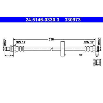 ATE 24.5146-0330.3 Bremsschlauch ATE 24.5146-0330.3 Bremsschlauch