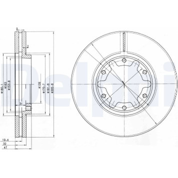 Delphi BG3817 Bremsscheibe Delphi BG3817 Bremsscheibe