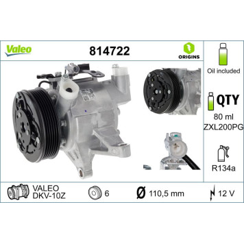 Valeo 814722 Kompressor, Klimaanlage ORIGINS - NEW O.E. TECHNOLOGIE Valeo 814722 Kompressor, Klimaanlage ORIGINS - NEW O.E. TECHNOLOGIE
