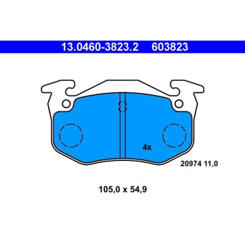 ATE Bremsbelagsatz-SET 13.0460-3994.2+13.0460-3823.2 ATE Bremsbelagsatz-SET 13.0460-3994.2+13.0460-3823.2