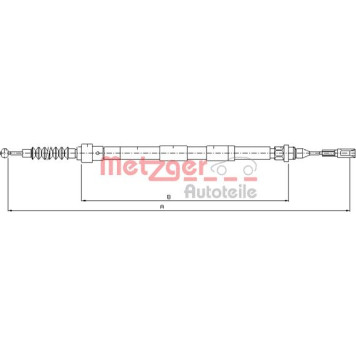 Metzger 10.7620 Seilzug, Feststellbremse Metzger 10.7620 Seilzug, Feststellbremse
