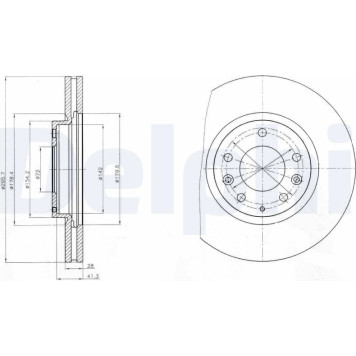 Delphi BG4256 Bremsscheibe