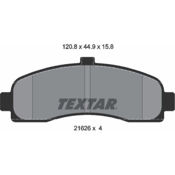 Textar 2162601 Bremsbelagsatz, Scheibenbremse