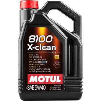 MOTUL 5W-40 8100 X-CLEAN 109226 Motoröl, 5L MOTUL 5W-40 8100 X-CLEAN 109226 Motoröl, 5L