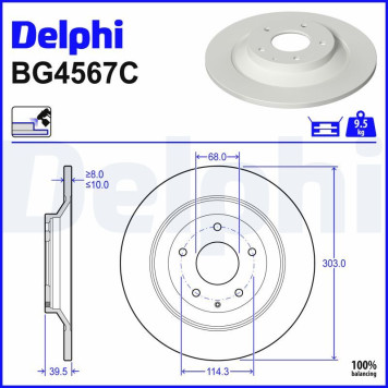 Delphi BG4567C Bremsscheibe