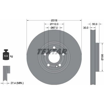 Textar 92316705 Bremsscheibe PRO+ Textar 92316705 Bremsscheibe PRO+