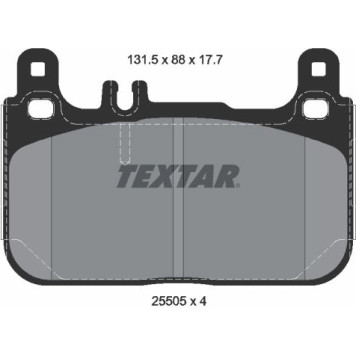 Textar 2550501 Bremsbelagsatz, Scheibenbremse Q+ Textar 2550501 Bremsbelagsatz, Scheibenbremse Q+