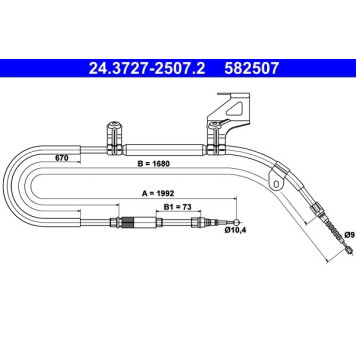 ATE 24.3727-2507.2 Seilzug, Feststellbremse