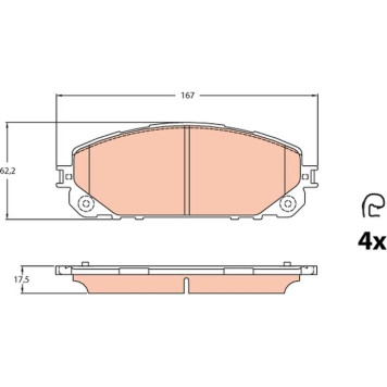 TRW GDB2094 Bremsbelagsatz, Scheibenbremse TRW GDB2094 Bremsbelagsatz, Scheibenbremse