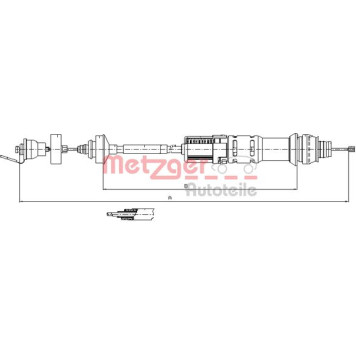 Metzger 11.2198 Seilzug, Kupplungsbetätigung