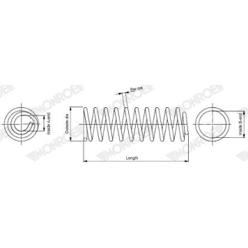 Monroe SP3835 Fahrwerksfeder SPRINGS Monroe SP3835 Fahrwerksfeder SPRINGS