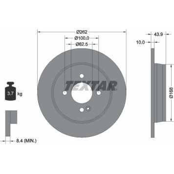 Textar 92242203 Bremsscheibe PRO