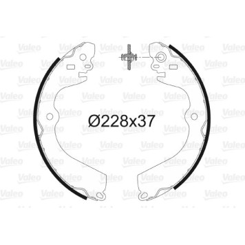 Valeo 564195 Bremsbackensatz Valeo 564195 Bremsbackensatz