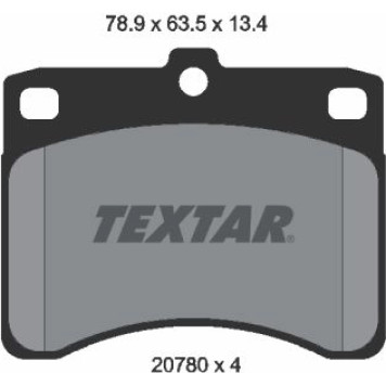 Textar 2078001 Bremsbelagsatz, Scheibenbremse