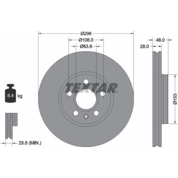 Textar 92287505 Bremsscheibe PRO+ Textar 92287505 Bremsscheibe PRO+
